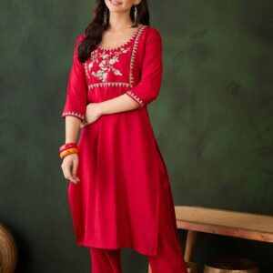 Embroided Straight Kurta Set