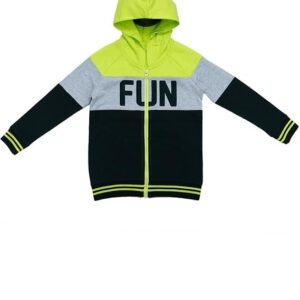 Kids color‑block hoodie