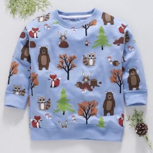 Kids forest‑print sweatshirt